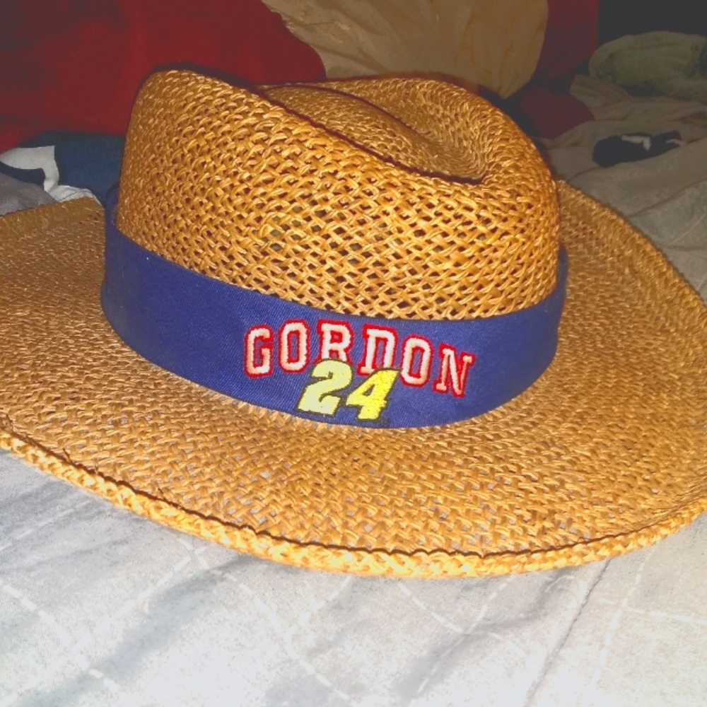 Vintage jeff Gordon wicker bucket hat